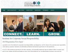 Tablet Screenshot of instituteforcsr.org